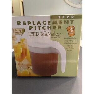 New Mr. Coffee 3 QT Iced Tea Maker TP70 replaces TM70 Series Replacement Pitcher